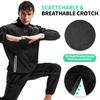 BVVU Sauna Suit for Men Zipper Sweat Sauna Jacket Pant Gym Workout Sweat Suits with Hood Black M view 4