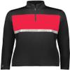 Holloway Sportswear Womens Prism Bold 1/4 Zip Pullover M Black/Scarlet view 2