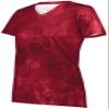 Holloway Women's Ladies Stock Cotton-Touch Poly Tee, Scarlet Cloud Print, Small view 1