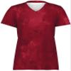 Holloway Women's Ladies Stock Cotton-Touch Poly Tee, Scarlet Cloud Print, Small view 2