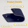 4 Pack Leather Luggage Travel Bag Tags by Travelambo (Deep Blue) view 4