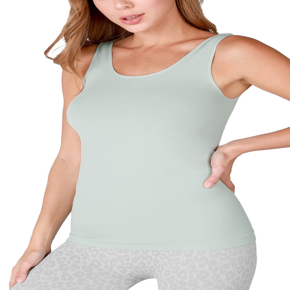 NIKIBIKI Women Seamless Premium Classic Tank Top, Made in U.S.A, One Size (Aqua Haze)