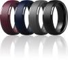 ThunderFit Silicone Mens Wedding Rings, 10mm Wide 2.5mm Thick Rubber Wedding Bands-Variety Multipack 1-7 view 1