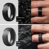 ThunderFit Silicone Mens Wedding Rings, 10mm Wide 2.5mm Thick Rubber Wedding Bands-Variety Multipack 1-7 view 3