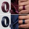 ThunderFit Silicone Mens Wedding Rings, 10mm Wide 2.5mm Thick Rubber Wedding Bands-Variety Multipack 1-7 view 4