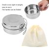 01 Camping Cookware Mess Kit, Camp Accessories Equipment Stainless Steel Camping Cookware Kit 8Pcs for Hiking for Backpacking for Outdoor for Picnic view 3