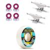 [CCS] Powell Peralta Park Ripper 2 104A Skateboard Wheels - White - 56mm with Bones Reds Bearings 139mm Raw Skateboard Trucks view 1