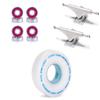 [CCS] Ricta Clouds 78a Skateboard Wheels - White - 52mm with Bones Reds Bearings 139mm Raw Skateboard Trucks view 1