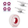 [CCS] Ricta Clouds 86a Skateboard Wheels - Red - 55mm with Bones Reds Bearings 139mm Raw Skateboard Trucks view 1