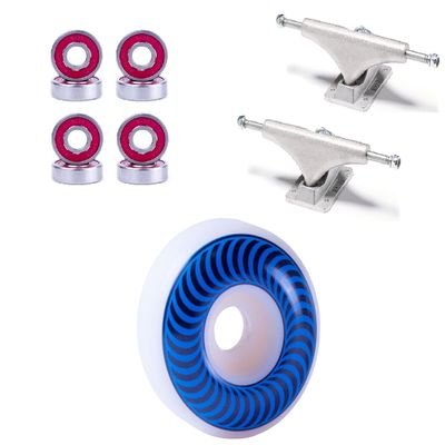 [CCS] Spitfire Classics Skateboard Wheels - 56mm with Bones Reds Bearings 139mm Raw Skateboard Trucks