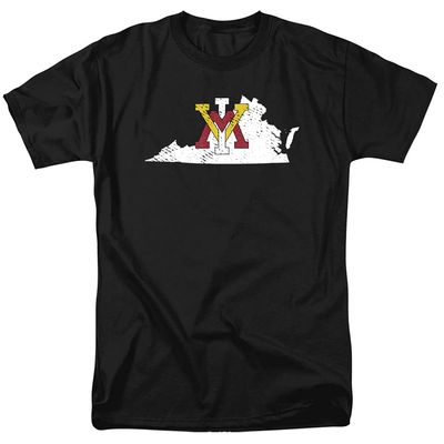 Virginia Military Institute VMI Official State Shape Unisex Adult T-Shirt, State Shape, 5X-Large