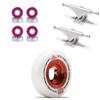 [CCS] Ricta Chrome Clouds 86a Skateboard Wheels - Red - 54mm with Bones Reds Bearings 139mm Raw Skateboard Trucks view 1