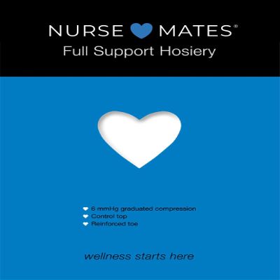 Nurse Mates Full Support Pantyhose | 6 mmHg Gentle Graduated Compression | Cool and Comfortable | 1 Pair | White | Size E