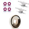 [CCS] OJ Elite Hardline 99a Skateboard Wheels - 56mm with Bones Reds Bearings 139mm Raw Skateboard Trucks view 1