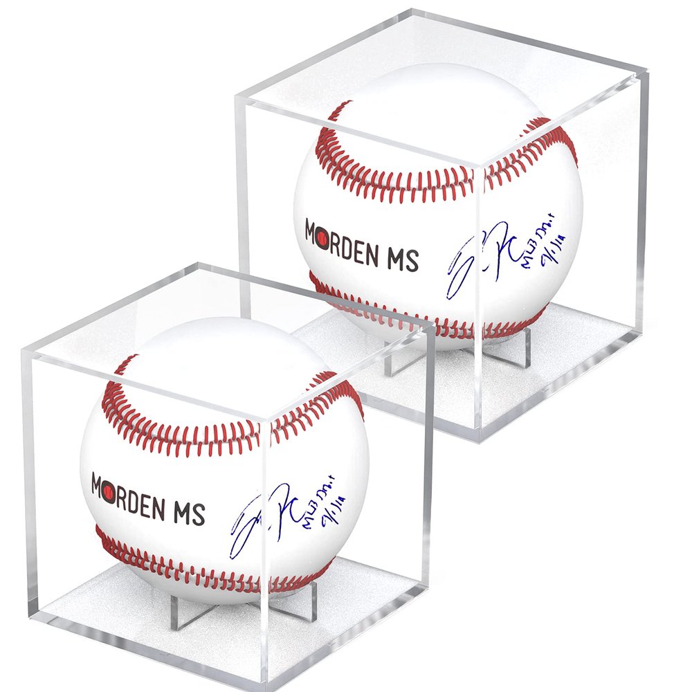 Baseball Display Case, UV Protected Baseball Case, Acrylic Baseball Holder, Memorabilia Display Case for Single Ball, Memorabilia Showcase Autograph Ball Protector - for Official Size Ball 