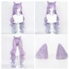 XiongXiongLe Purple Gradient Wig Cosplay Anime Game Costume Women's Hair Replacement Wigs with Horns Pigtails for Game Halloween Anime Role Party Cos Festival Christmas view 2