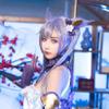 XiongXiongLe Purple Gradient Wig Cosplay Anime Game Costume Women's Hair Replacement Wigs with Horns Pigtails for Game Halloween Anime Role Party Cos Festival Christmas view 4