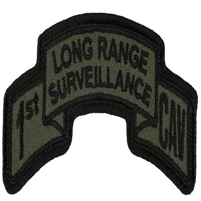 1st Cavalry Long Range Surveillance Scroll Patch OD Colors - SEW-ON Patch - 3 5/8" x 1 3/4"