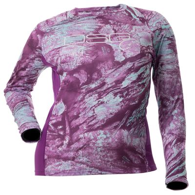 DOING SOMETHING GREAT Women's Sydney L/S Fishing Shirt - RT Ocean Spray/Orchid - LG