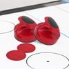 ABS Hockey Game Pushers Set, 94MM Slider Pusher Set with 4 Pucks Accessories Large Size Red view 3