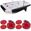 ABS Hockey Game Pushers Set, 94MM Slider Pusher Set with 4 Pucks Accessories Large Size Red view 4