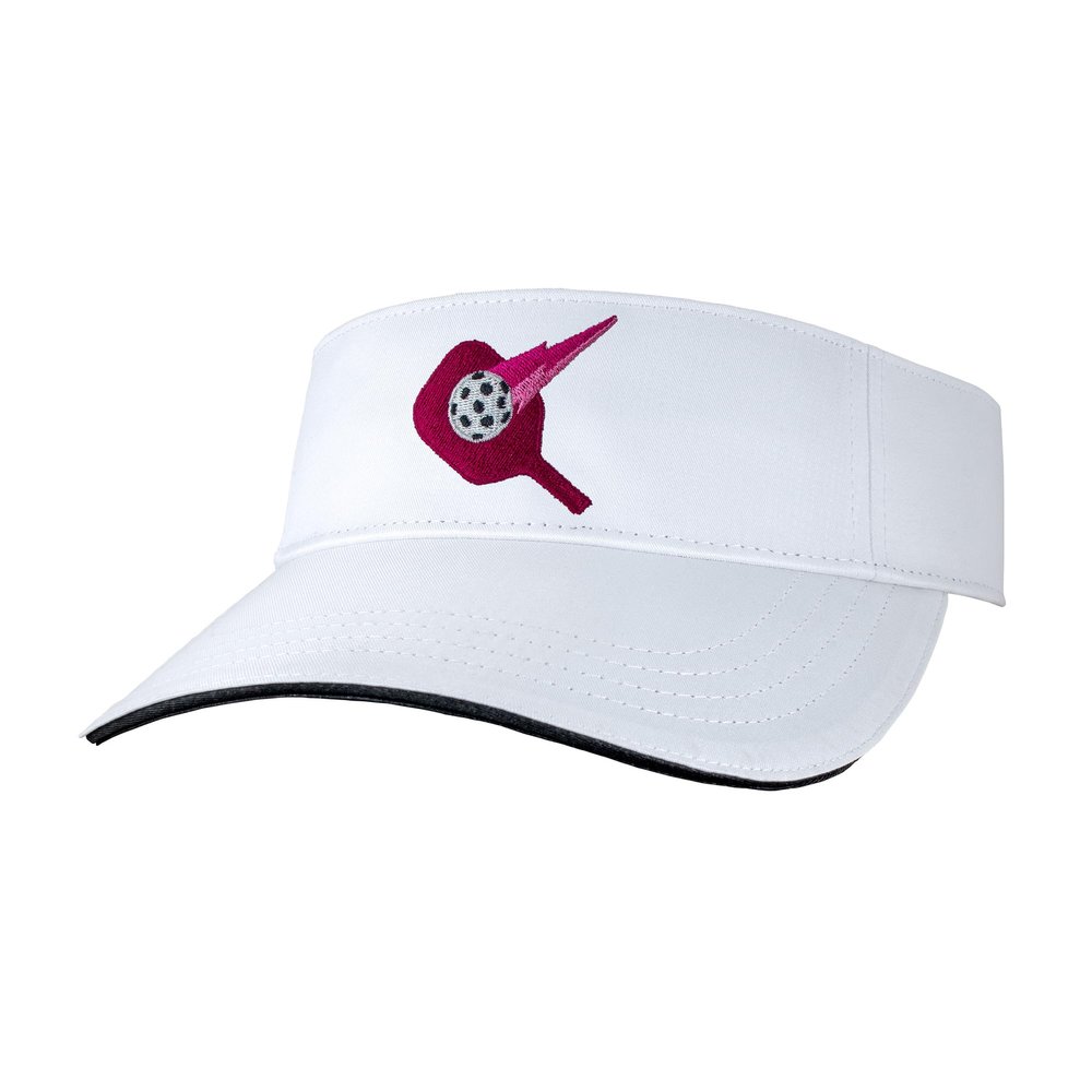 Pickleball Pro Visor Women's Lightweight, UV-Protective, Stay Cool Sports Visor (Dark Pink Logo)