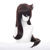 XiongXiongLe Dark Brown Wig Cosplay Womens Long Hair Costume Hairs Replacement Wigs for Game Halloween Anime Role Party Cos Festival Christmas view 3