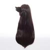 XiongXiongLe Dark Brown Wig Cosplay Womens Long Hair Costume Hairs Replacement Wigs for Game Halloween Anime Role Party Cos Festival Christmas view 4