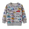 Akyzic Boy Dinosaur Sweatshirts Toddler Long Sleeve Cotton Pullover Cartoon T-Shirts Sport Top Tee For Kids 2-7T car-8072-100/3t view 1