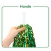 Hooshing 12PCS Pom Poms Cheerleading Metallic Foil Green and Gold Cheer Pom Poms with Plastic Handles for Rooters Cheering Squard Team Spirit Sports Party view 2