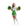 Hooshing 12PCS Pom Poms Cheerleading Metallic Foil Green and Gold Cheer Pom Poms with Plastic Handles for Rooters Cheering Squard Team Spirit Sports Party view 3