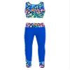 Hansber Kids Girls Crop Top and Athletic Leggings Set Camouflage Gymnastics Clothes Set 2 Piece Workout Dance Outfits Colorful 8 view 1