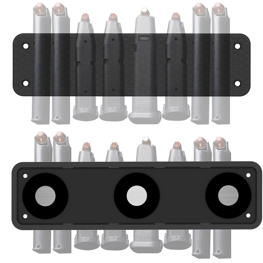 2-Pack Magnetic Ammunition Holder, Gun Magnet Double Sided,Gun Magazine Storage/Organizer in Shelf, Cabinet, Locker, Vault, Desk,Door, Ammo Gun Safe Accessories Mount for Pistol, Handgun Mags&Clips
