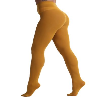 EVERSWE Women's 80 Den Soft Opaque Tights, Women's Tights (Small-Medium, Goldenrod)