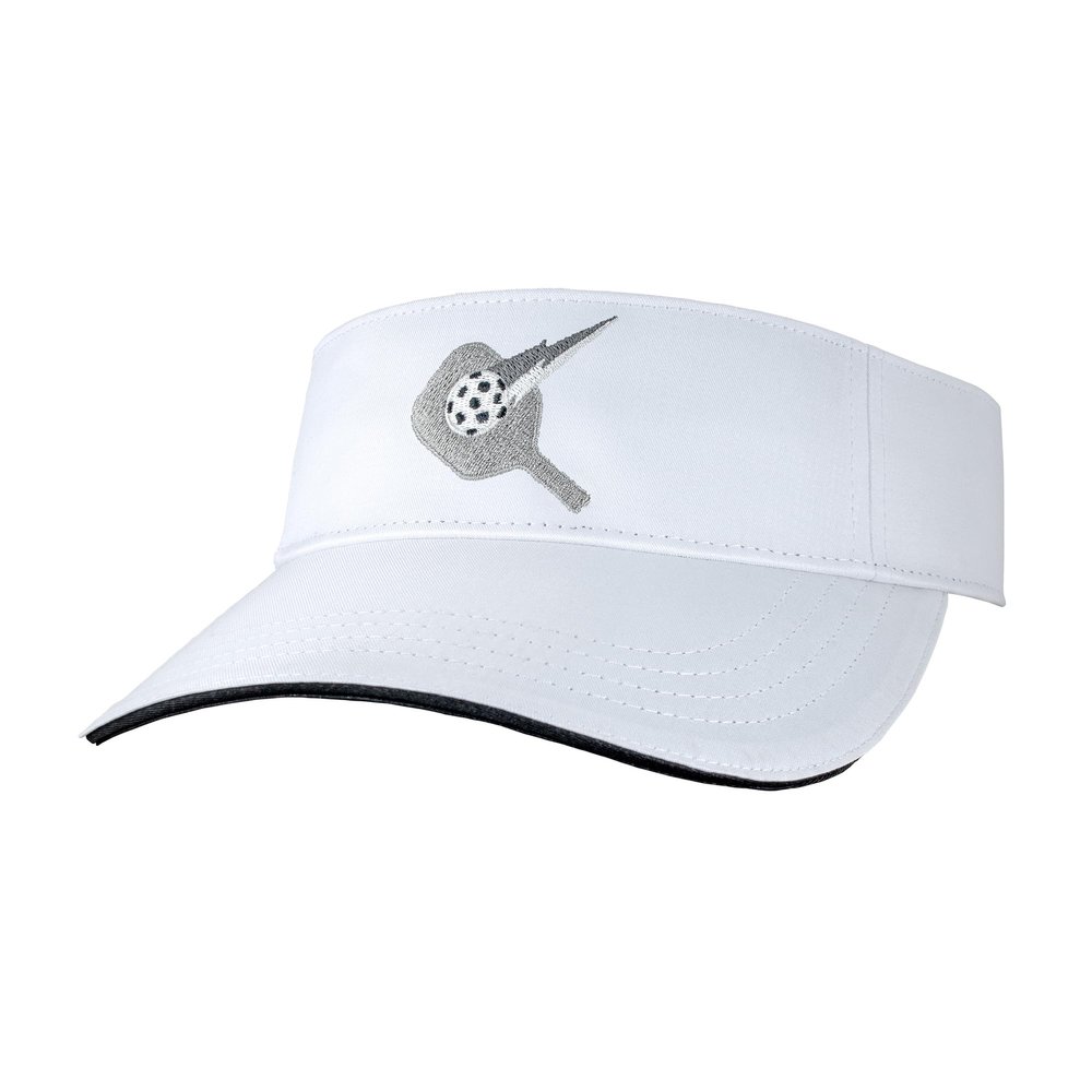 Pickleball Pro Visor Men's/Women's Lightweight, UV-Protective, Stay Cool Sports Visor (Sterling Silver Logo)
