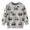 Akyzic Boy Dinosaur Sweatshirts Toddler Long Sleeve Cotton Pullover Cartoon T-Shirts Sport Top Tee For Kids 2-7T Excavator-8073-140/7t view 1