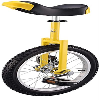 LJYT 18-inch Wheeled Unicycle with Non-Slip Mountain Tires, Height-Adjustable Comfortable seat, Suitable for Young People to Lose Weight/Travel/Enhance Intelligence/Physical Fitness