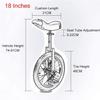 LJYT 18-inch Wheeled Unicycle with Non-Slip Mountain Tires, Height-Adjustable Comfortable seat, Suitable for Young People to Lose Weight/Travel/Enhance Intelligence/Physical Fitness view 2