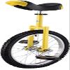 LJYT 20 inch Competitive Wheeled Unicycle with Adjustable seat, Yellow Unicycle self-Balancing Outdoor Sports Unicycle, Best Birthday Gift view 1