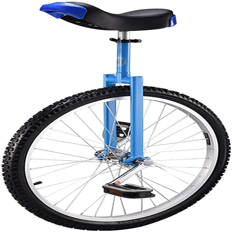 LJYT Balance Bicycle Unicycle for Home and Gym Fitness, Fun Men's Unicycle with Skidproof Mountain Tire,24inch Blue, 150Kg Load