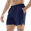 MIER Men's Workout Running Shorts Quick Dry Active 5 Inches Shorts with Pockets, Lightweight and Breathable, Navy, L view 1