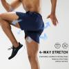 MIER Men's Workout Running Shorts Quick Dry Active 5 Inches Shorts with Pockets, Lightweight and Breathable, Navy, L view 3