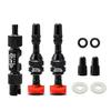 MUQZI Tubeless Presta Valve Stem Kits - No Leak Bike tubeless Valve Stems with Integrated Valve Core Remover Tool and Alloy Presta Valve Stem Caps for Bicycle, Black(40mm) view 1