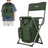 Portal Backpack Cooler Chair Fishing Chairs with Backrest Folding Camping Stool Compact for Outdoors Hiking Hunting Travel, Supports 225 lbs Capacity view 1