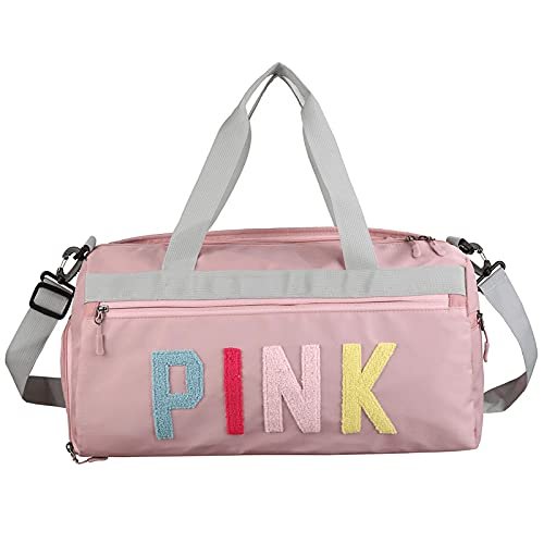 Fitness Package Dry Wet Separation Excursion Bag Sports Handbag Yoga Bag (pink)