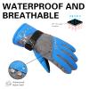 WALSKING Kids Thinsulate Winter Snow Waterproof Ski Insulated Cold Weather Gloves for Boys Girls,Blue,Size L view 4