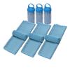 Cooling Towel for Instant Heat Relief, Cool Towel with Carry Bottle, Soft Chilly Towel Easy Carrying and Stay Cool for Yoga, Golf, Gym, Camping, Running, Workout & More Activities 3PCS Light blue view 1