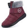 Aomigoct Women Winter Snow Boots: Fur Lined Warm Slip On Boots for Women Waterproof Booties Comfortable Outdoor view 1