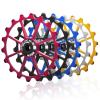 TUCKE Bicycle Ceramic Rear Guide Wheel 18T gear ratio aluminum alloy bike bearing Rear chain wheel for MTB rod cycling accessories (Black 18T) view 3