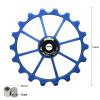 TUCKE Bicycle Ceramic Rear Guide Wheel 18T gear ratio aluminum alloy bike bearing Rear chain wheel for MTB rod cycling accessories (Black 18T) view 4